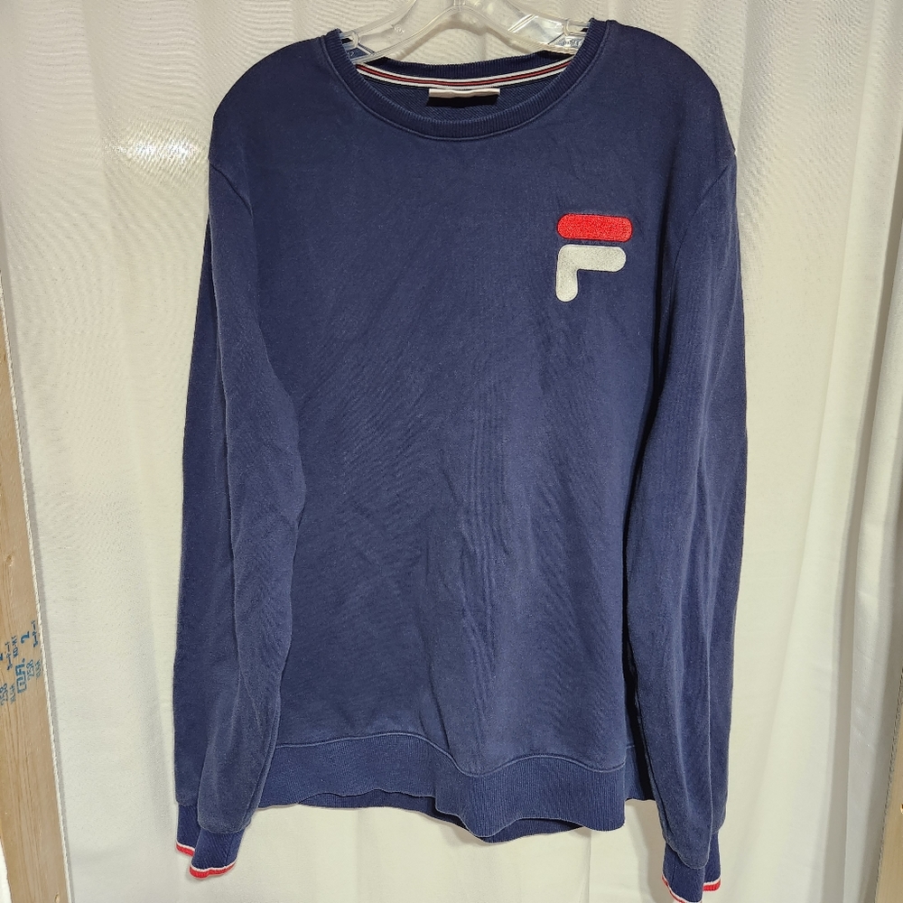 FILA Men's French Terry Crew Neck Pullover Sweatshirt Size XL